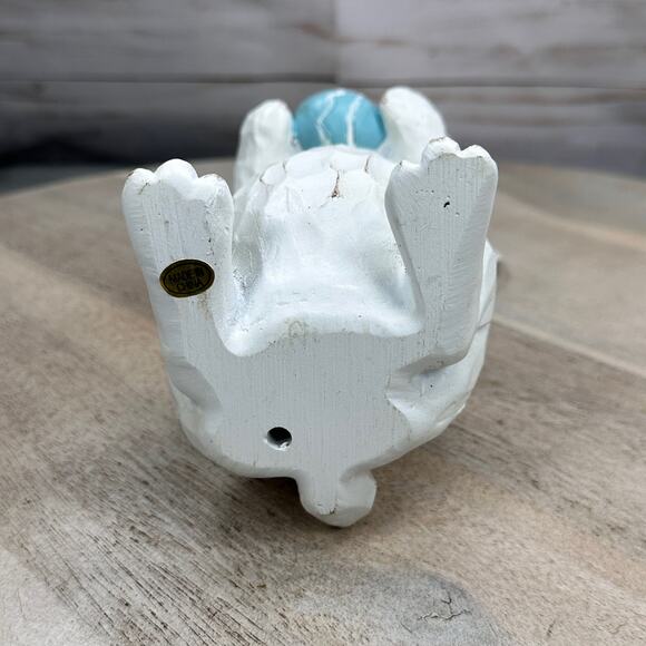 Bunny Boulevard Easter Bunny Rabbit Holding Easter Eggs Resin Figurine Statue - Picture 10 of 11